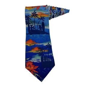 Walt Disney World Tropical Winnie The Pooh Tigger Novelty Necktie Rare Vintage